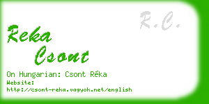 reka csont business card